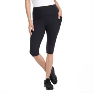 Spyder Active Capri Leggings Women's Size XXL Black Stretch With Pockets NWOT